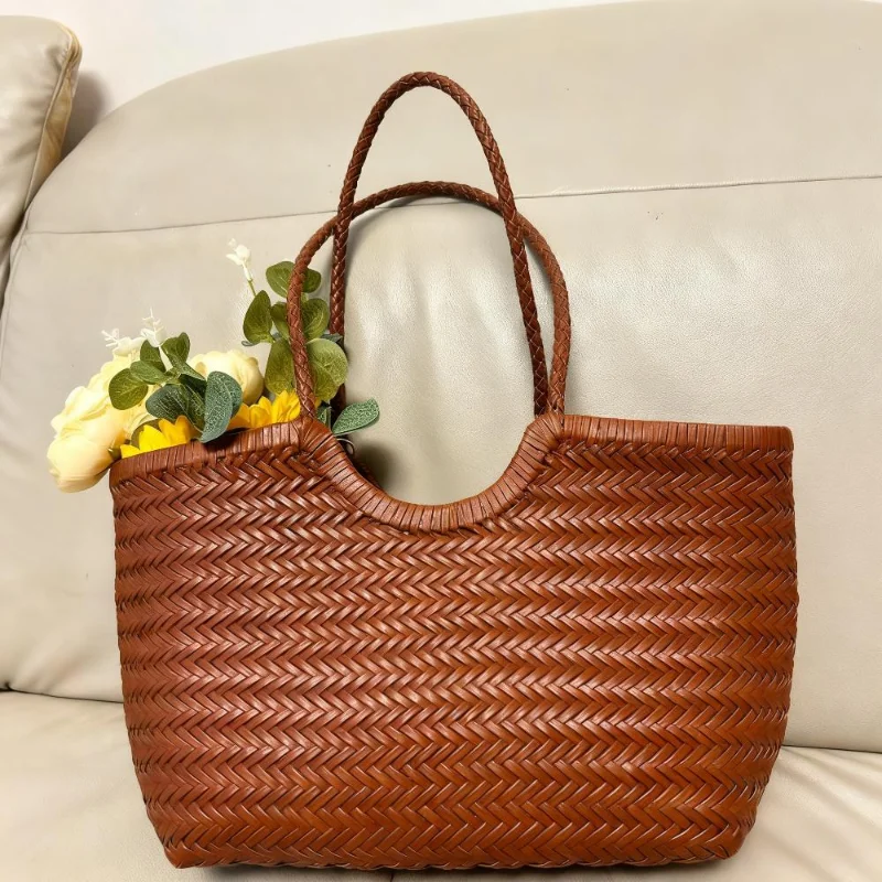 Women Bags Branded - Brand Hand-woven Tote Bag French Genuine