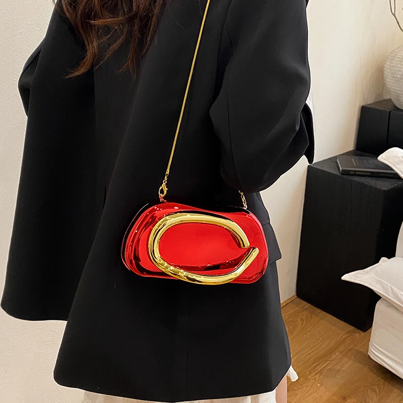 Gold Closure Box Clutch Bag wo - Women Bags 2026 Trends recension och pris